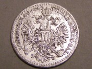 Ag : 10 kreuzer 1869 bez mincovny