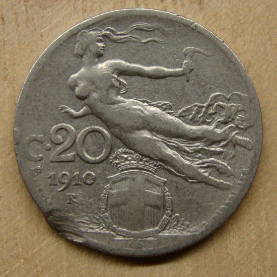 Itálie 20 centesimi 1910