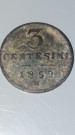 První mince 3 centisimi