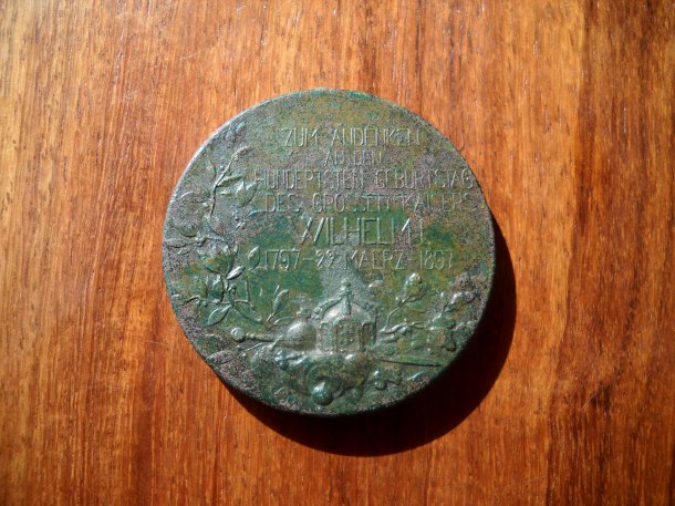 Pamětní medaile na 100. výročí narození císaře Viléma I.