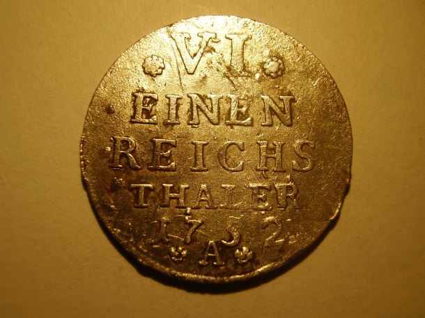 1/6 Taler 1752,Friedrich II, 1740-1786