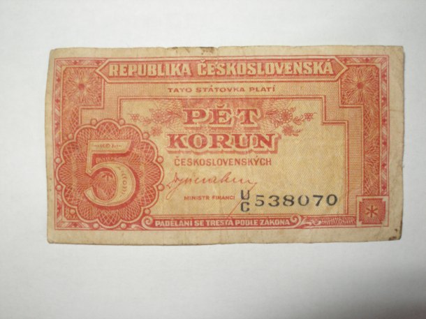 Československych pět korun