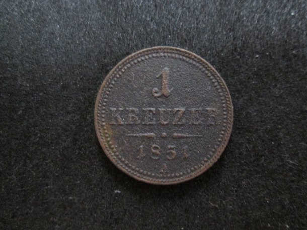 1 kreuzer 1851