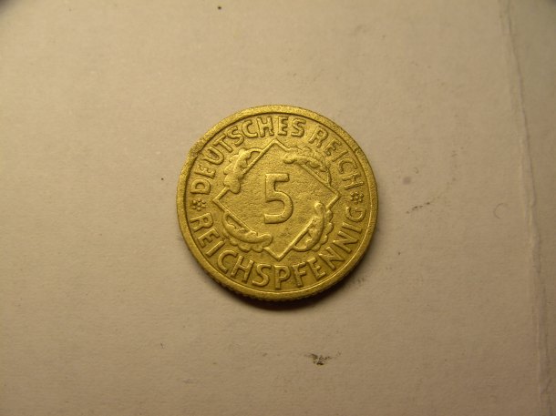 5 reichspfennig 1936