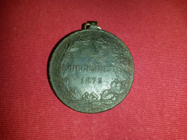 Válečná medaile 2 december 1873