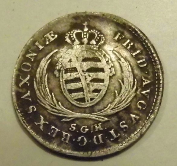 12 Einen Thaler 1812, eine feine Mark, značka SGH (Samuel Gottlieb Helbig, Drážďany)