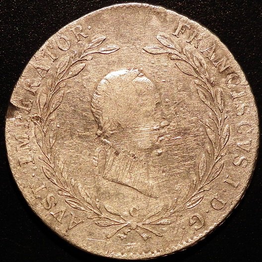 František II., 20 krejcar 1827 C
