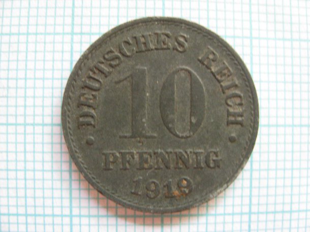 10 Pfennig, Deutsches Reich 1919