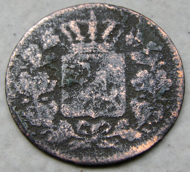 2 pfenning 1866 Ludvík II Bavorský