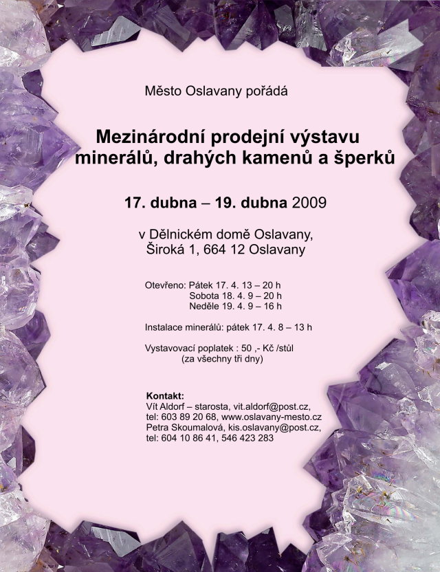 Mezinárodní prodejní výstava /burza/ minerálů v Oslavanech