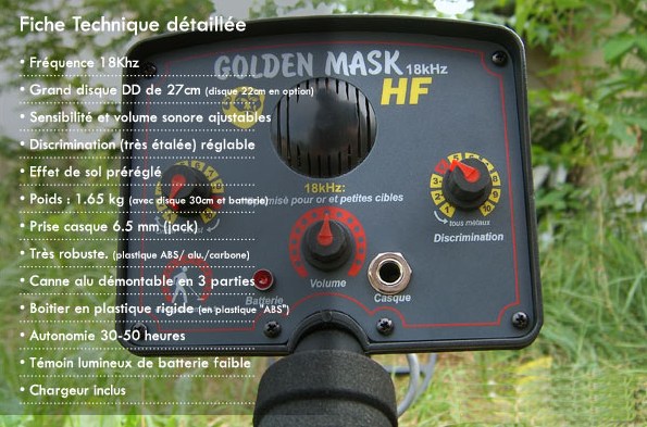 Nový detektor kovů Golden Mask HF