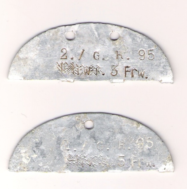 ID známka nalezená detektorem kovvů