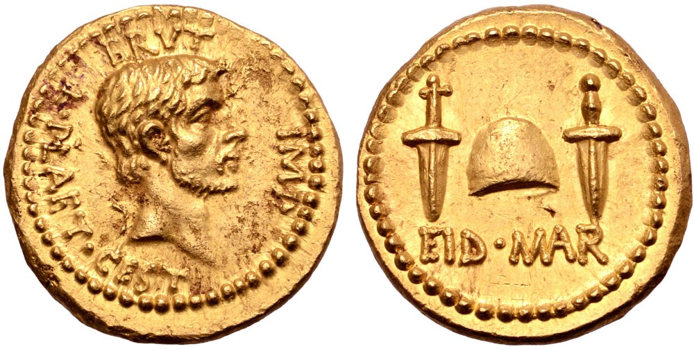 Numismatická lahůdka: Mnohamilionový aureus EID MAR v aukci