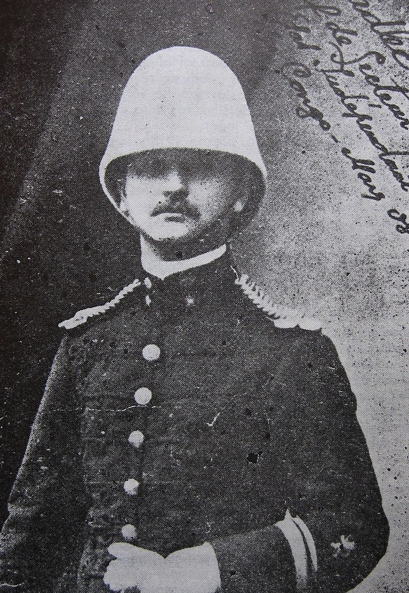 Kapitán Eduard Kadlec v uniformě belgického důstojníka (1908)