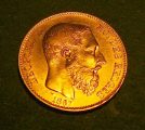 Leopold II. Belgický (1865&ndash;1909) 20 Francs 