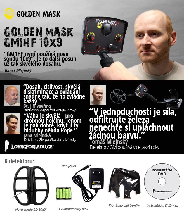 Nový detektor kovů Golden Mask GM1 HF