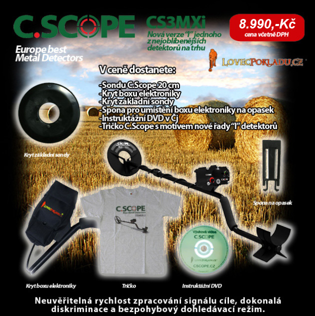 Detektor kovů C.Scope CS3MXi