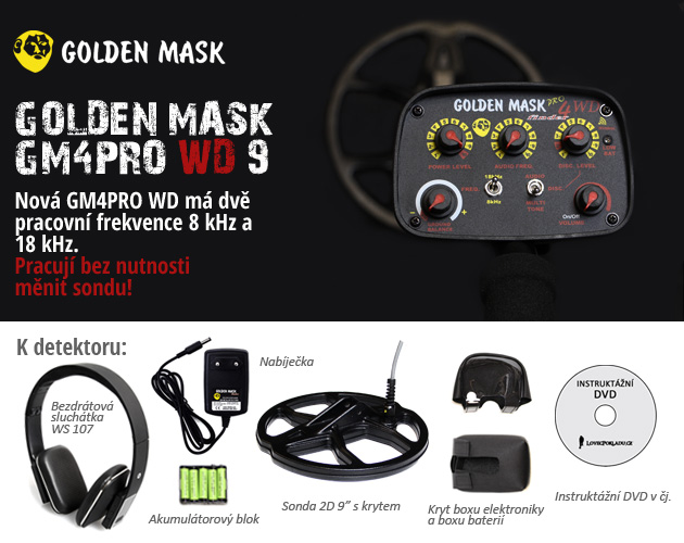 Detektor kovů Golden Mask GM4PRO WD