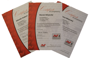 Minelab service certificates