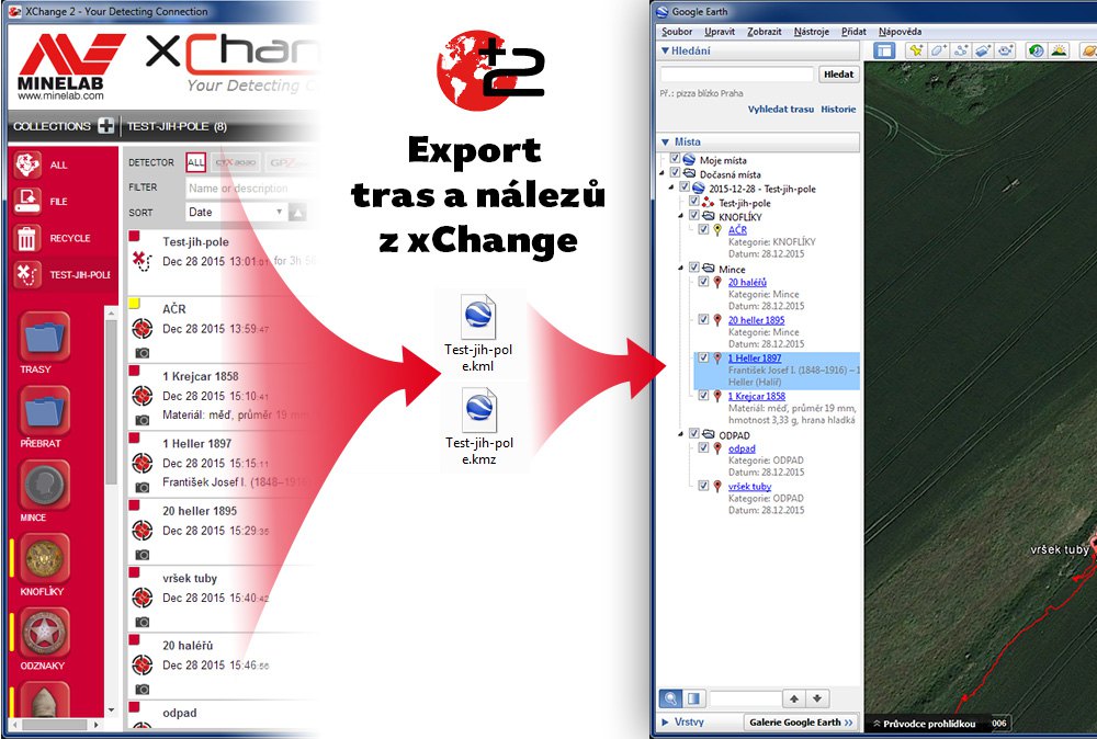 xChange2 - collection sorting, export and GoogleEarth