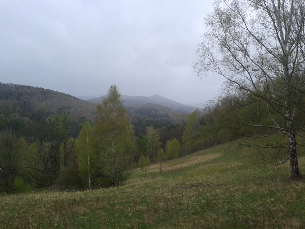 Pohled na Rabštýn (ten ostrej kopec na vrchu ) ;-)