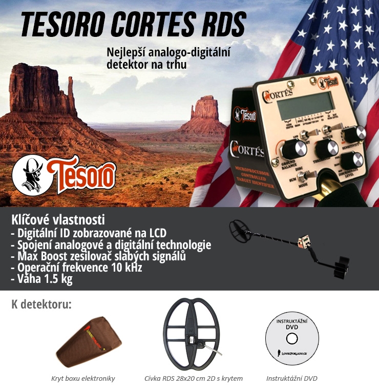Detektor kovů Tesoro Cortes