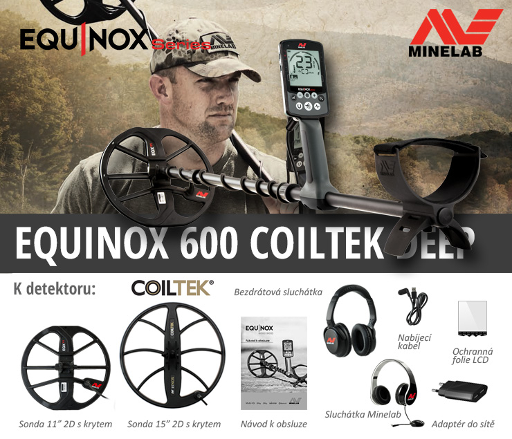 Metal detector Minelab Equinox 600 - wireless headphones ML 80 included