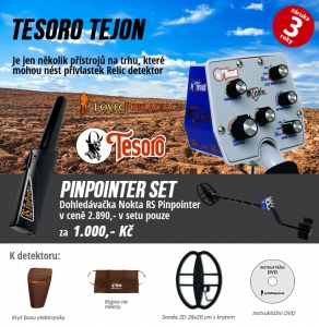 Detektor kovů Tesoro Tejon - pinpointer set