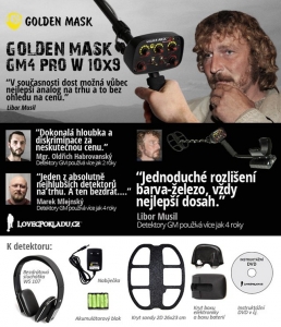 Detektor kovů Golden Mask  GM4PRO Wireless 10x9