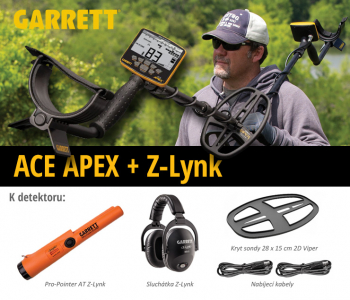 Detektor kovů Garrett Ace Apex - Z Lynk sluchátka