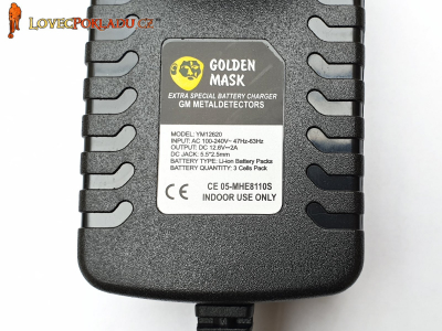 Golden Mask metal detector charger with Li-ion battery pack