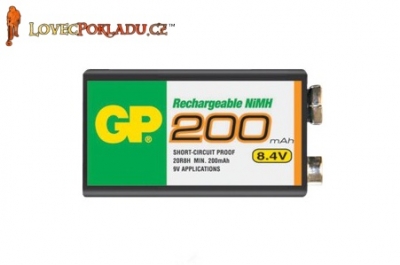 Nabíjecí baterie GP NiMH 200 mAh 9V