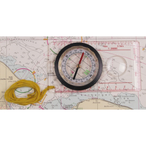 Kompass mit Lupe und Lineal + Schnur