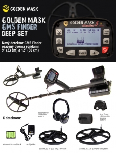 Detektor kovů Golden Mask GM5 Finder Deep set