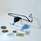 Brýle s lupou, 3x skla 1,5x, 2,5x, 3,5x s LED diodou