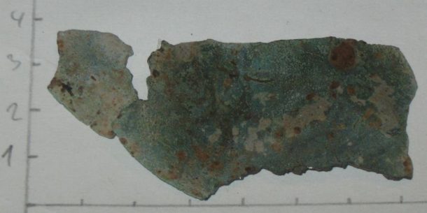 Fragment bronzové břitvy