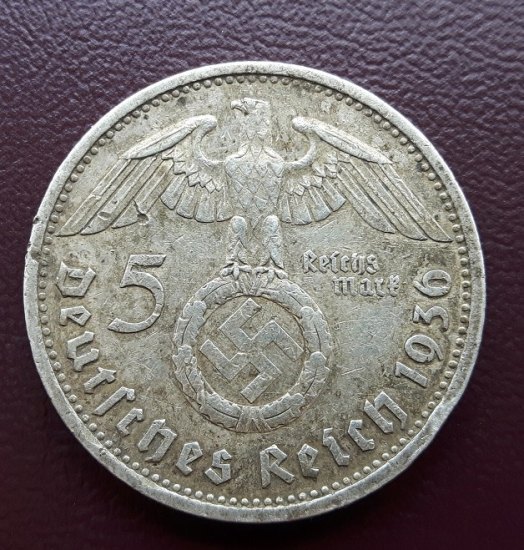 Paul von Hindenburg 5 Reichsmark
