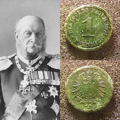 Vilém I. Pruský (1861–1888) – 1 pfennig (č. 2558)