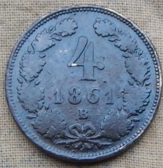 4 KREUZER 1861 B