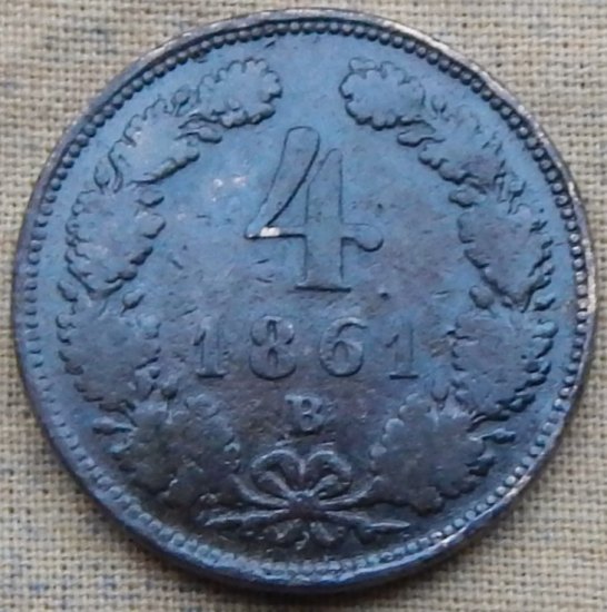 4 KREUZER 1861 B