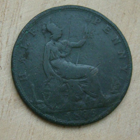 1/2 penny 1883