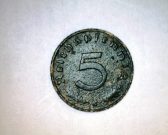 Německo Třetí říše 5 Pfennig