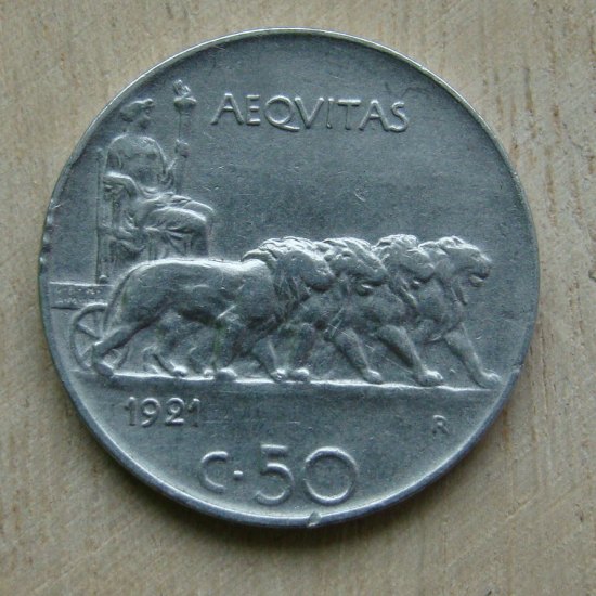 Itálie 50 centesimi 1921