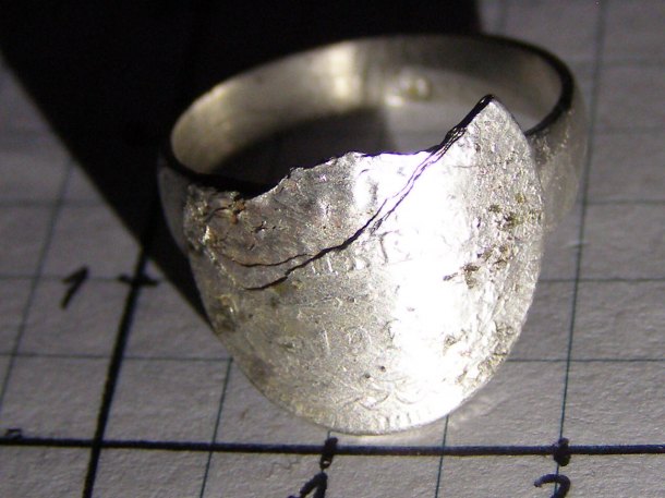 Stříbrný prsten se stříbrnou 10 kopějkou 1915