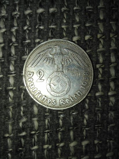 2 Reichsmark Paul von Hindenburg 1938