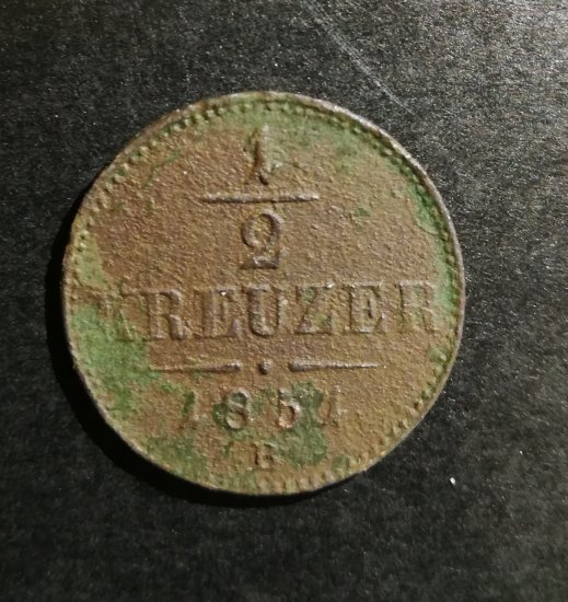 1/2 kreuzer  1851