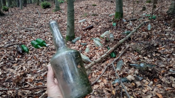 Dnešní lesní lahvo-braní