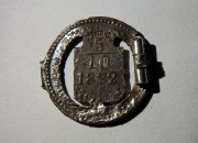 5/10 Kreuzer 1882 KB - minca upravená na brošňu