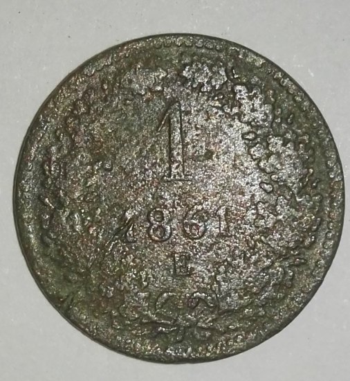 1 Kreuzer 1861 E