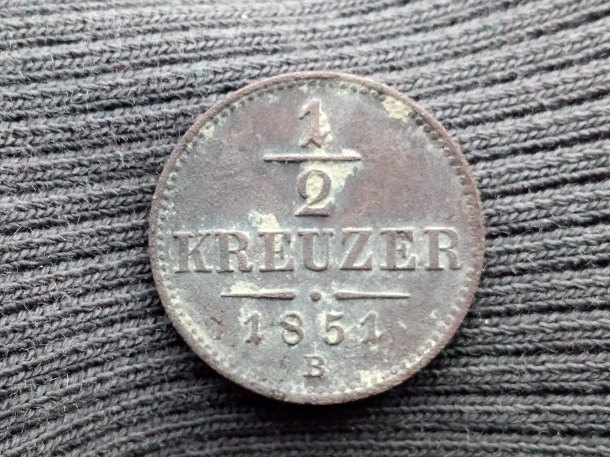 1/2 Kreuzer 1851 B